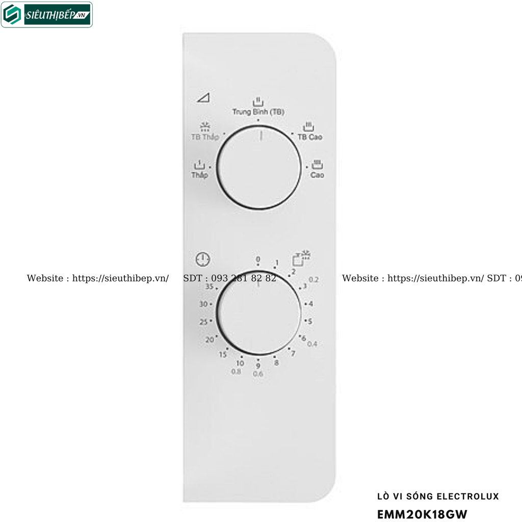 Lò vi sóng Electrolux EMM20K18GW (Để bàn - 20 Lít)