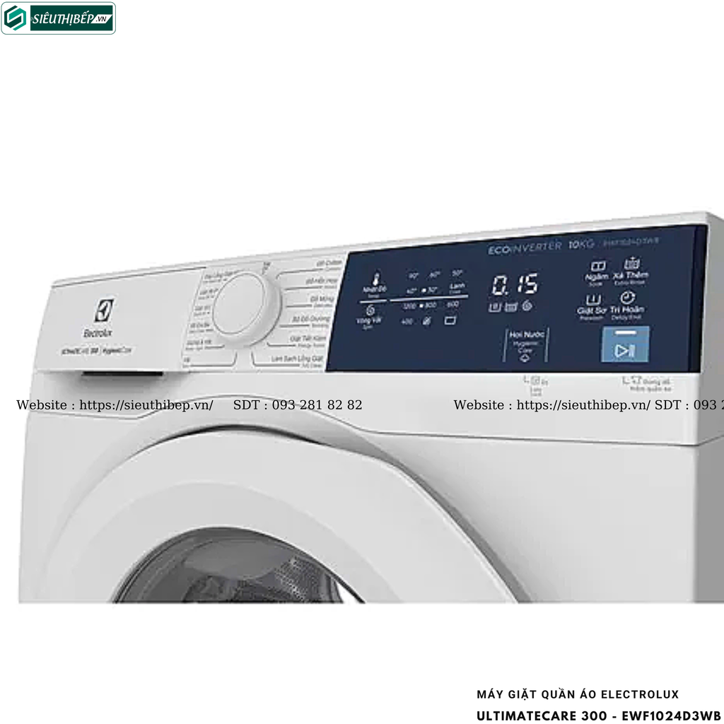 Máy giặt Electrolux UltimateCare 300 - EWF1024D3WB (10KG - Cửa ngang)