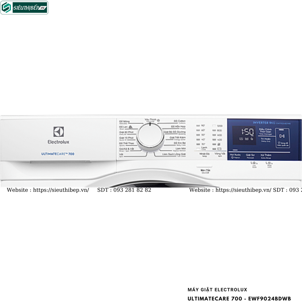 Máy giặt Electrolux UltimateCare 700 - EWF9024BDWB (9KG - Cửa ngang)