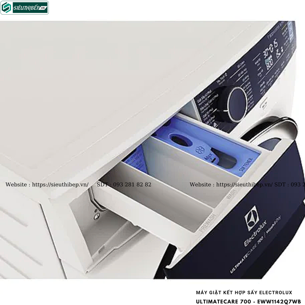 Máy giặt kết hợp sấy Electrolux UltimateCare 700 - EWW1142Q7WB (11/7kg - Cửa ngang)