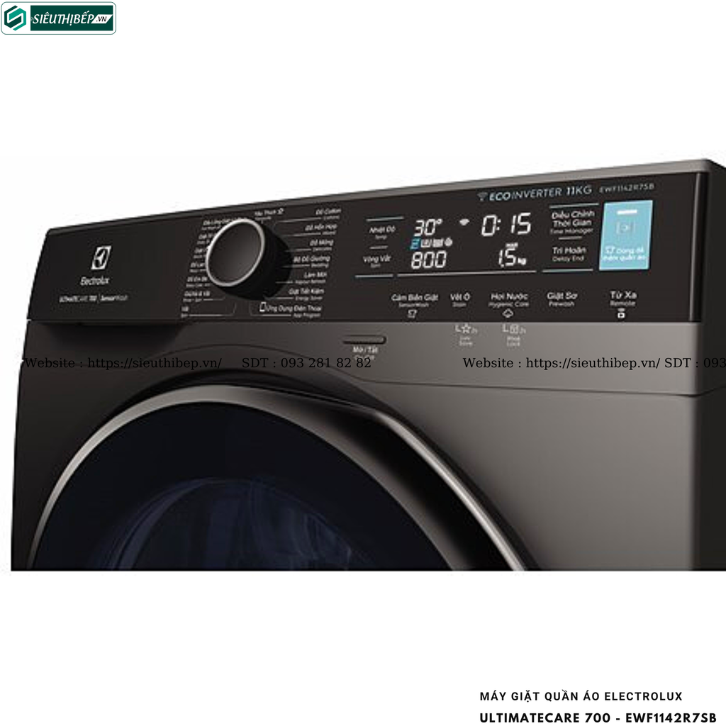 Máy giặt Electrolux UltimateCare 700 - EWF1142R7SB (11KG - Cửa ngang)