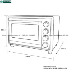 Lò nướng Electrolux UltimateTaste 700 - EOT4022XFG (Để bàn - 40 Lít)