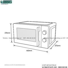 Lò kết hợp Electrolux UltimateTaste 300 - EMG23K22B (Lò vi sóng kết hợp nướng đối lưu để bàn - 23 Lít)