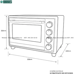 Lò nướng Electrolux UltimateTaste 500 - EOT3218XG (Để bàn - 32 Lít)