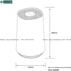 Máy lọc không khí Electrolux FA31-200WT (Diện tích 26m²)