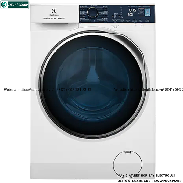 Máy giặt kết hợp sấy Electrolux UltimateCare 500 - EWW9024P5WB (9/6kg - Cửa ngang)