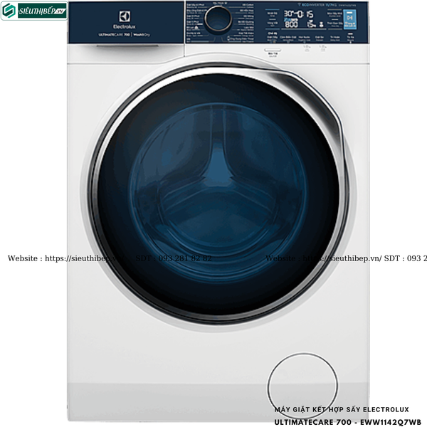 Máy giặt kết hợp sấy Electrolux UltimateCare 700 - EWW1142Q7WB (11/7kg - Cửa ngang)