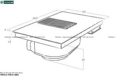 Bếp từ kết hợp hút mùi Elica Nikola Tesla LIBRA  (Made in Italya)