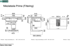 Bếp từ kết hợp hút mùi Elica Nikola Tesla PRIME (Made in Italya)