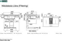 Bếp từ kết hợp hút mùi Elica Nikola Tesla LIBRA  (Made in Italya)