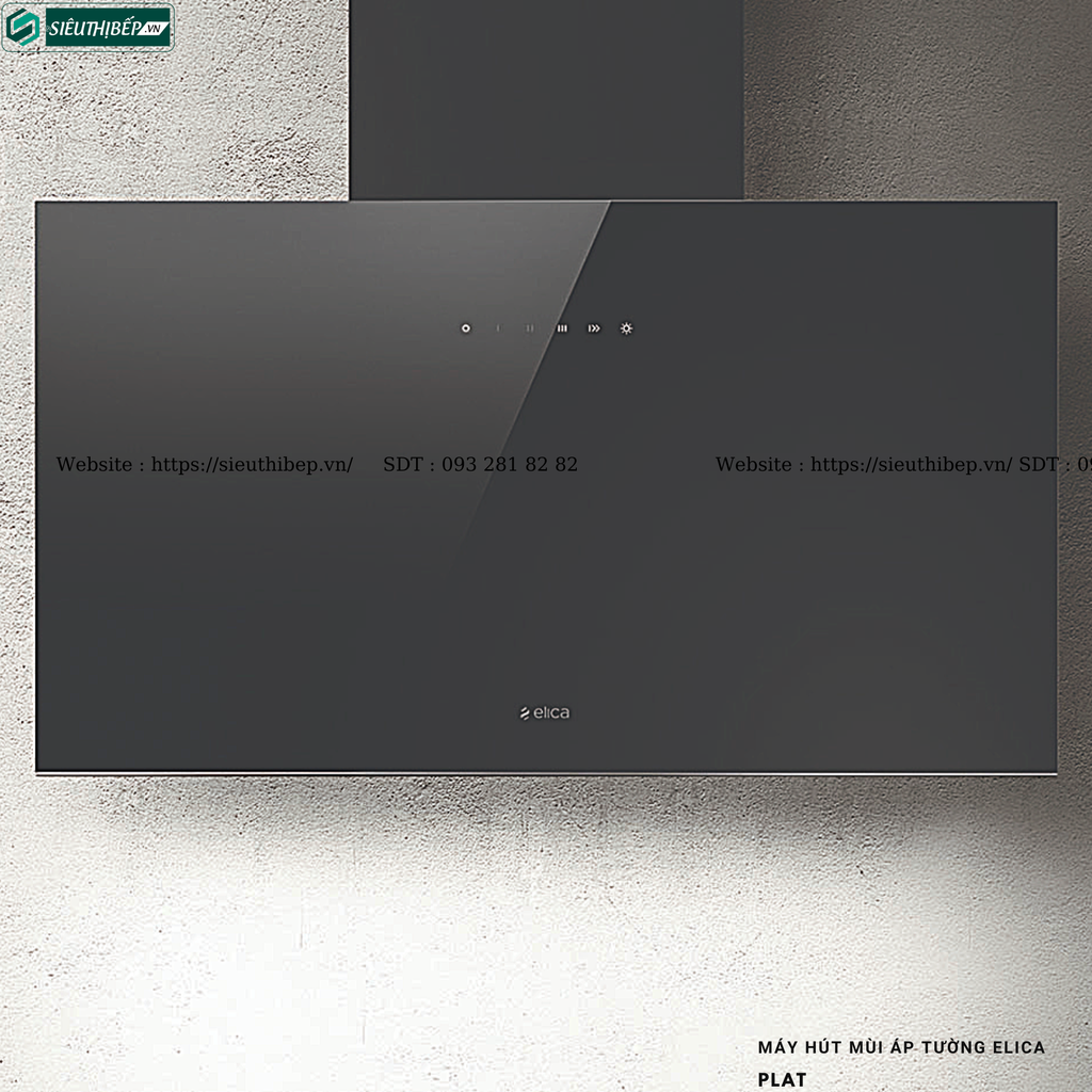 Máy hút mùi Elica PLAT (Áp tường, kính vát - Made in Italy)