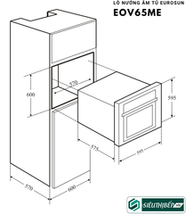 Lò nướng Eurosun EOV65ME (65 Lít - Âm tủ)