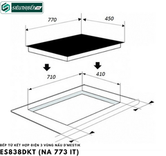 Bếp từ kết hợp điện D'mestik ES 838 DKT (NA 773 IT) 3 vùng nấu - Made in Spain