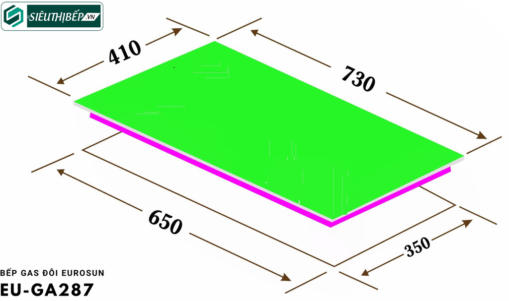 Bếp gas đôi Eurosun EU - GA287