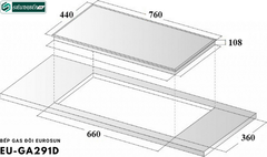 Bếp gas đôi Eurosun EU - GA291D