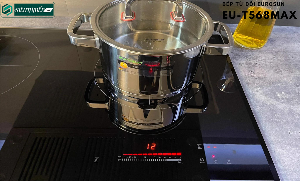 Bếp từ đôi Eurosun EU - T568 MAX Inverter tiết kiệm điện