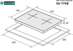 Bếp từ đôi Eurosun EU - T758 Inverter tiết kiệm điện
