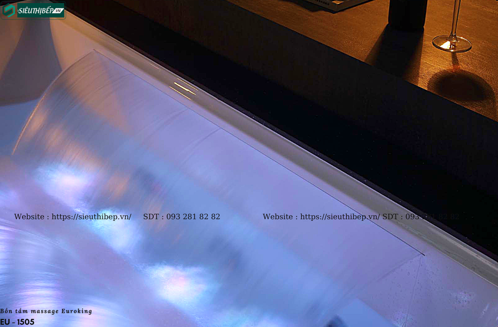 Bồn tắm massage Euroking EU - 1505 (Hệ thống massage, sủi khí và tạo thác)