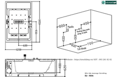 Bồn tắm massage Euroking EU – 1101A (Công nghệ Châu Âu)