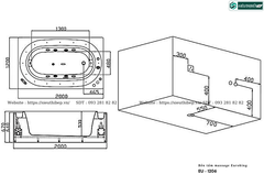 Bồn tắm massage Euroking EU – 1206 (Hệ thống massage 8 mắt sủi bong bóng)
