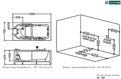 Bồn tắm massage Euroking EU – 1301 (Công nghệ Châu Âu)