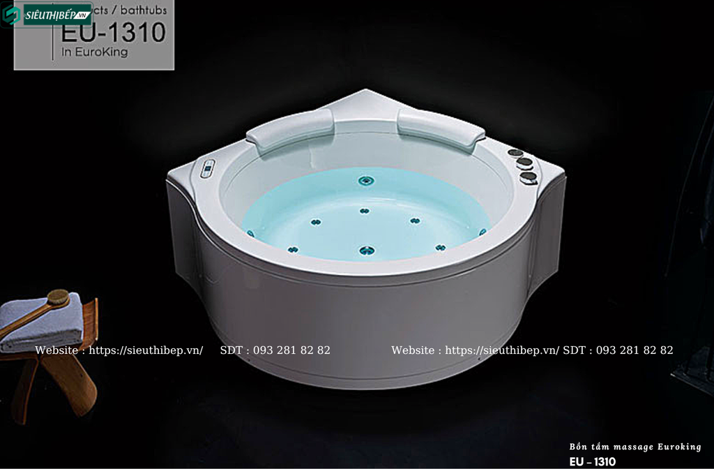 Bồn tắm massage Euroking EU – 1310 (Hệ thống thác nước)