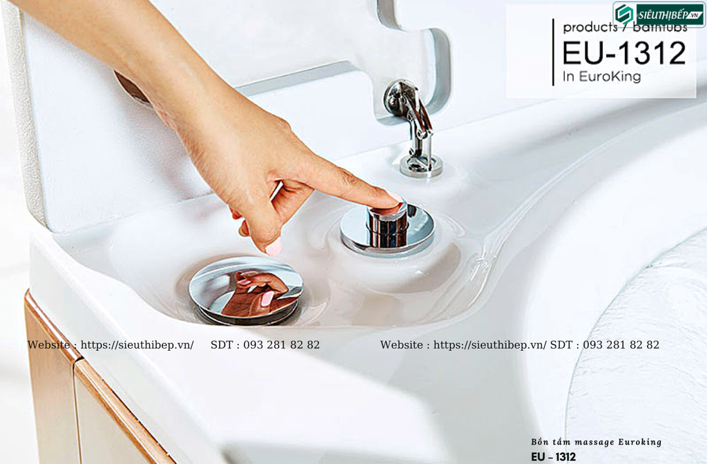 Bồn tắm massage Euroking EU – 1312 (Công nghệ Châu Âu)