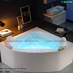 Bồn tắm massage Euroking EU – 1503 (Hệ thống các mắt massage, sủi khí lớn và tính năng tạo thác nước hiện đại)
