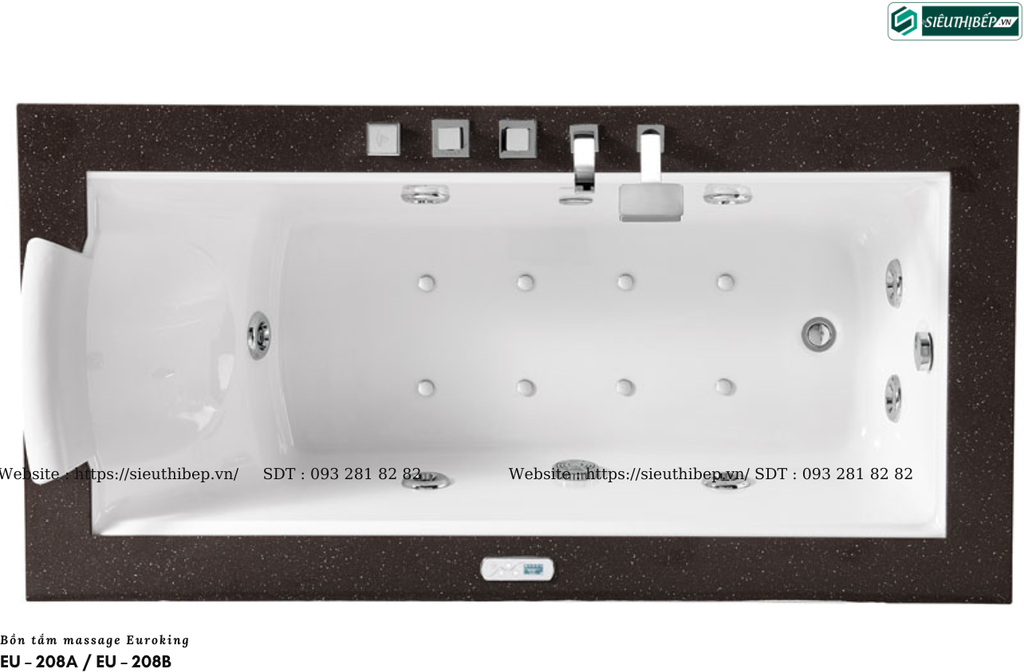 Bồn tắm massage Euroking EU – 208A / EU – 208B (Công nghệ Châu Âu)