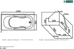 Bồn tắm massage Euroking EU – 6149D (Hệ thống vòi phun massage và sủi khí)
