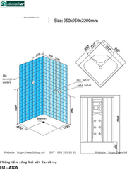 Phòng tắm xông hơi ướt Euroking EU – A105 (Công nghệ Châu Âu)