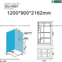 Phòng tắm xông hơi ướt Euroking EU – A501 (Công nghệ Châu Âu)