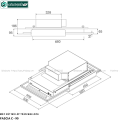 Máy hút mùi Malloca FASCIA C - 90 (Áp trần)