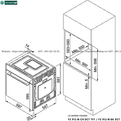 Lò nướng Franke FS 913 M CH DCT TFT / FS 913 M BK DCT TFT (Âm tủ - Made in Italy)