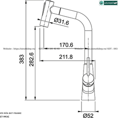 Vòi rửa bát Franke CT 992C (Mạ Chrome)