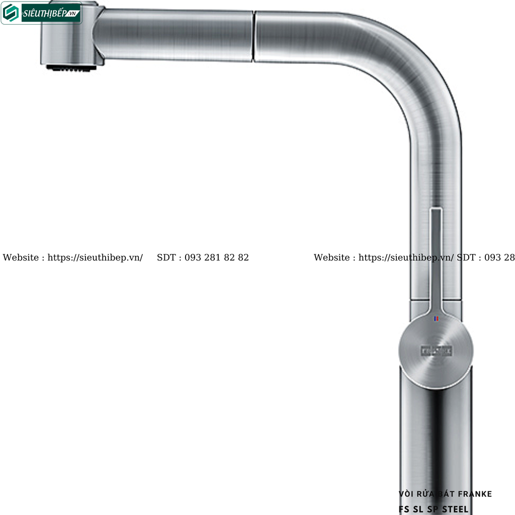 Vòi rửa bát Franke FS SL SP STEEL (Inox - Made in Switzerland)