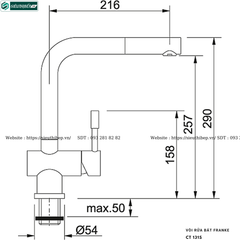 Vòi rửa bát Franke CT 131S (Inox 304)