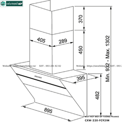 Máy hút mùi Franke CXW-220-FC921M (Áp tường, Kính vát)