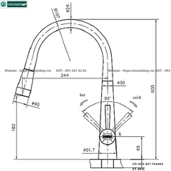 Vòi rửa bát Franke CT 591C (Mạ Chrome)