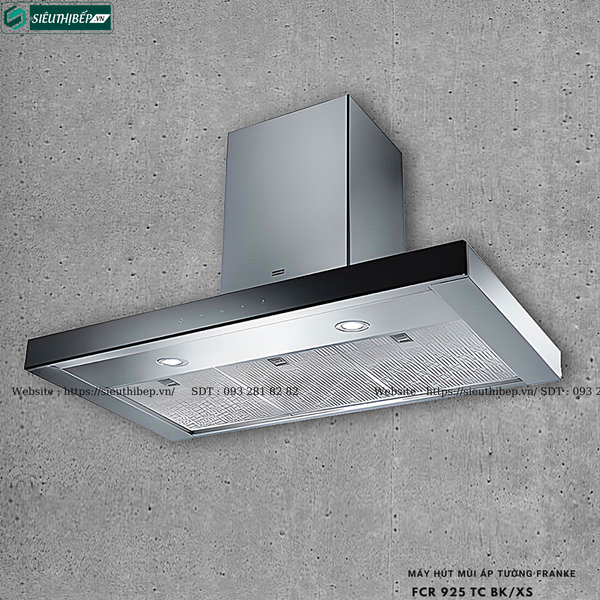 Máy hút mùi Franke FCR 925 TC WH/XS / FCR 925 TC BK/XS (Áp tường, chữ T - Made in Italy)