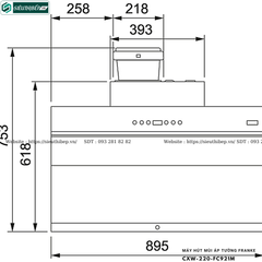 Máy hút mùi Franke CXW-220-FC921M (Áp tường, Kính vát)