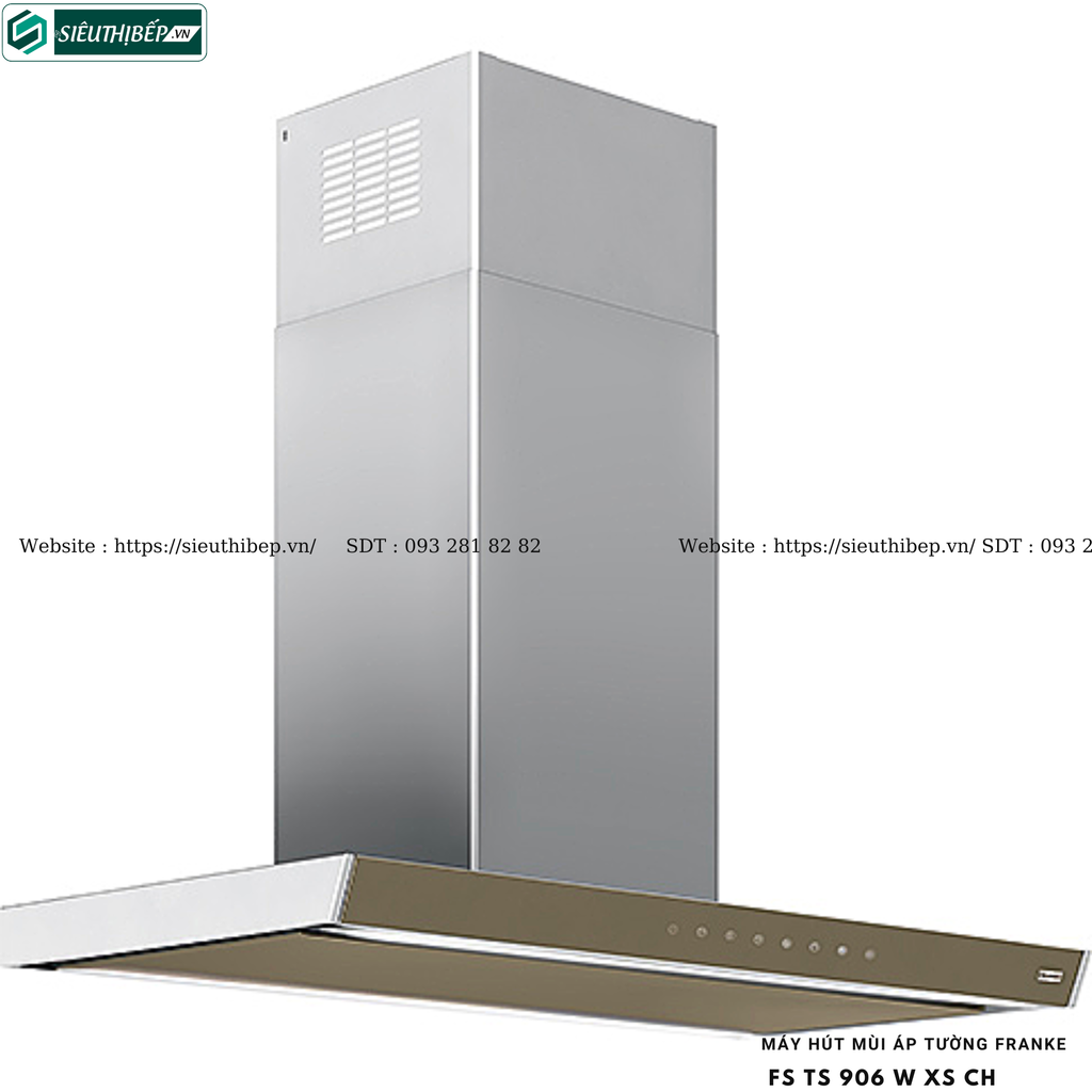 Máy hút mùi Franke FS TS 906 W XS BK / FS TS 906 W XS CH (Áp tường, chữ T - Made in Italy)