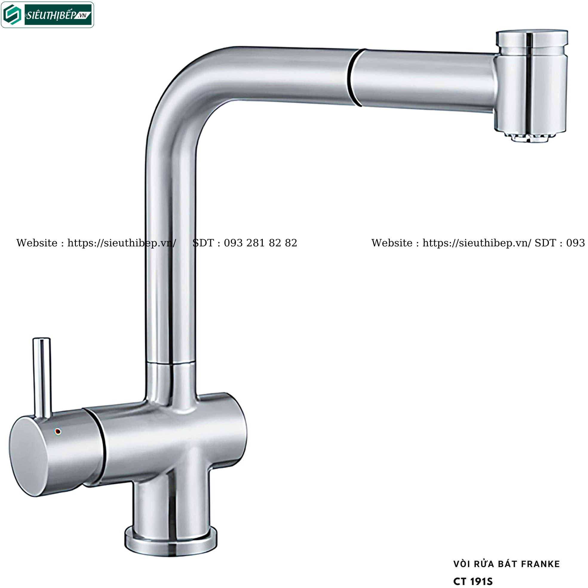 Vòi rửa bát inox Franke CT 191S