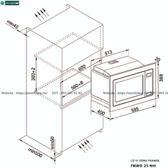 Lò vi sóng Franke FMWO 25 NHI (Âm tủ - 25 Lít)