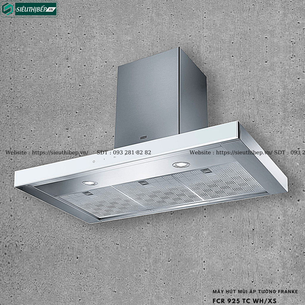 Máy hút mùi Franke FCR 925 TC WH/XS / FCR 925 TC BK/XS (Áp tường, chữ T - Made in Italy)