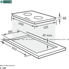 Bếp từ đôi Giovani G - 242T