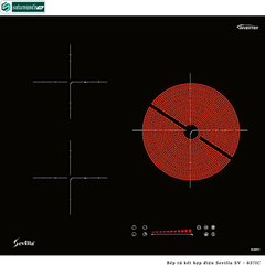 Bếp kết hợp Sevilla SV - 637IC (từ kết hợp hồng ngoại 3 vùng nấu - Double inverter tiết kiệm điện)