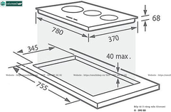 Bếp từ Giovani G - 390 SD (3 vùng nấu - Made in Italy)