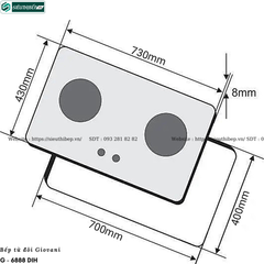 Bếp từ đôi Giovani G - 6888 DIH (Made in Malaysia)