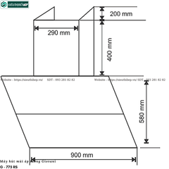 Máy hút mùi Giovani G - 775 RS (Áp tưởng - Tự đóng mở cửa, hút khi vận hành)